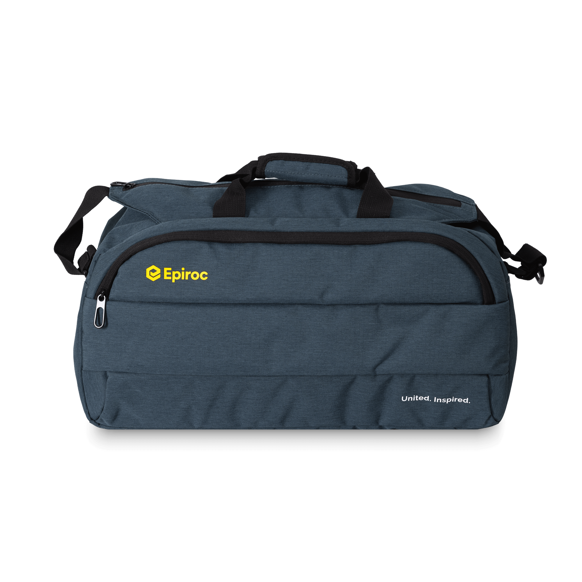 sport bag with epiroc logo and text front