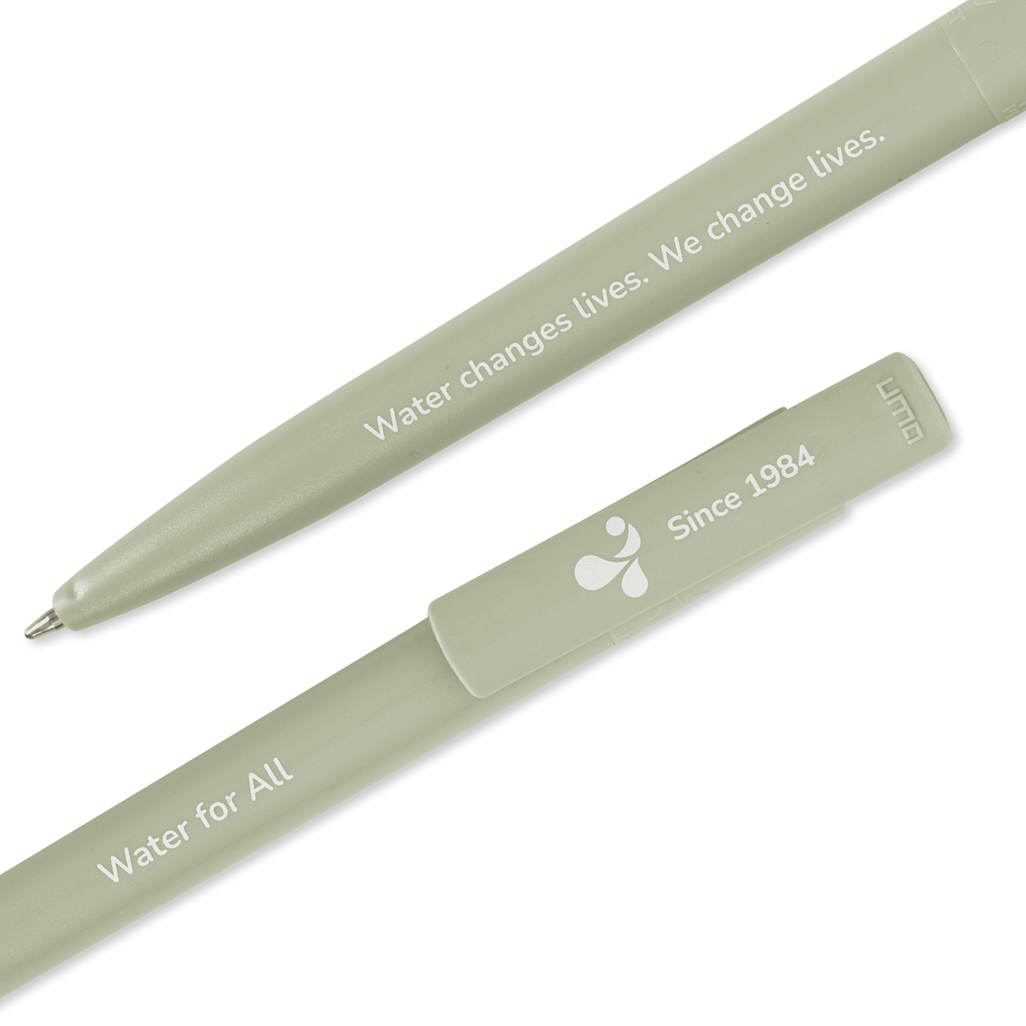 pen with water for all logo close up