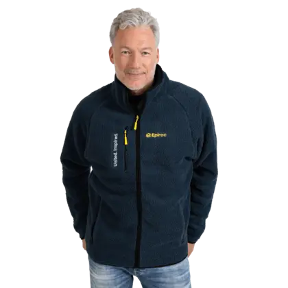 blue epiroc pile fleece