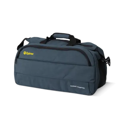 sport bag with epiroc logo and text