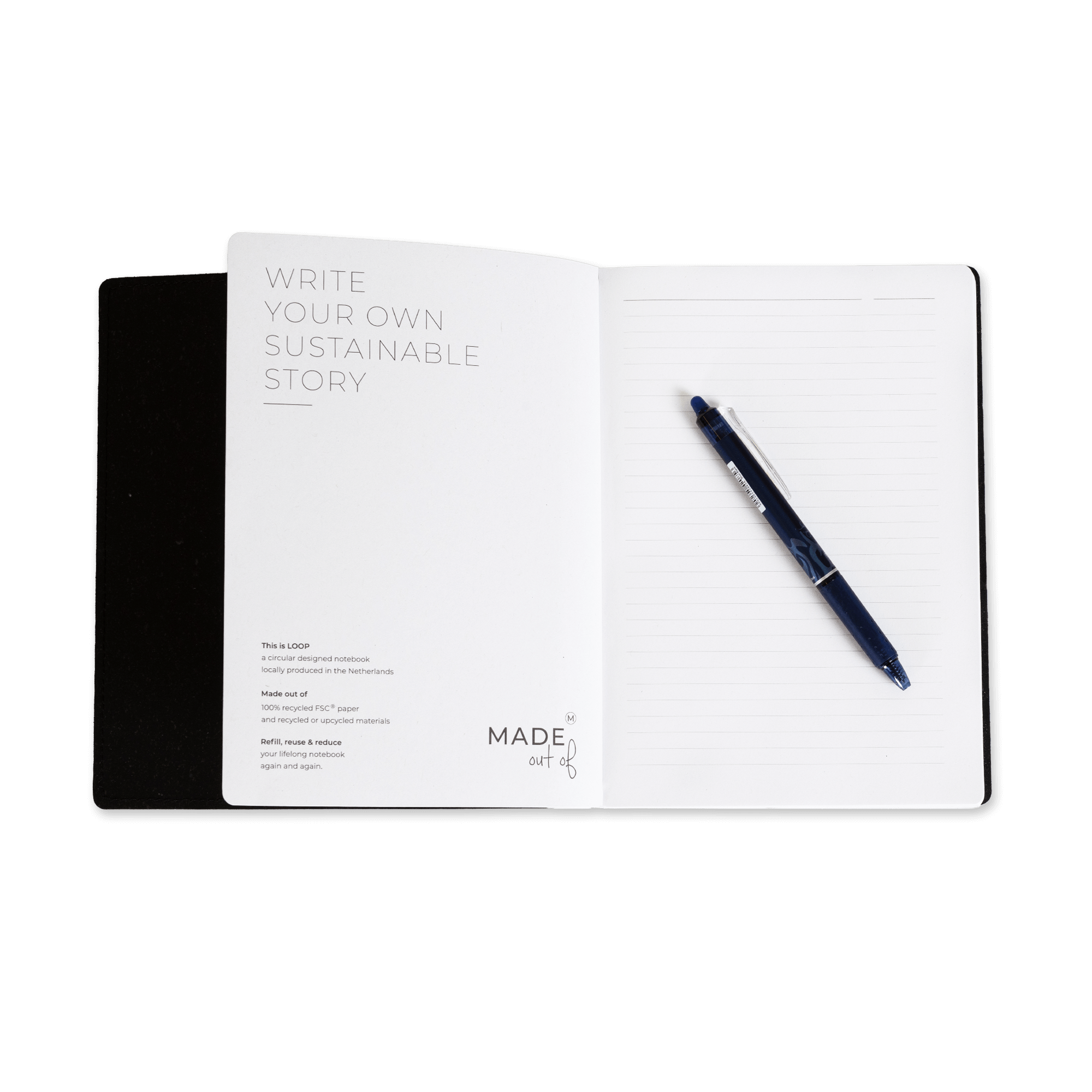 Grey and yellow notebook with epiroc logo