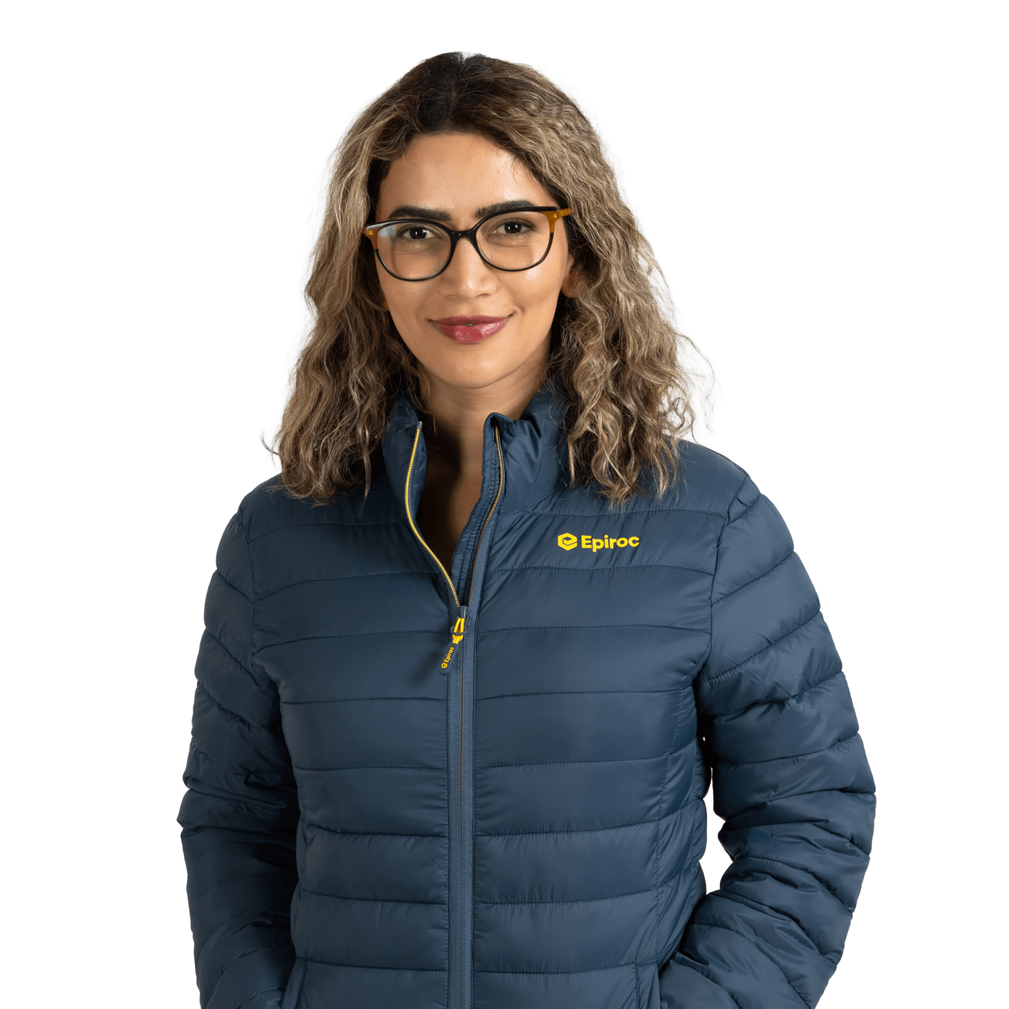 padded jacket with epiroc logo front