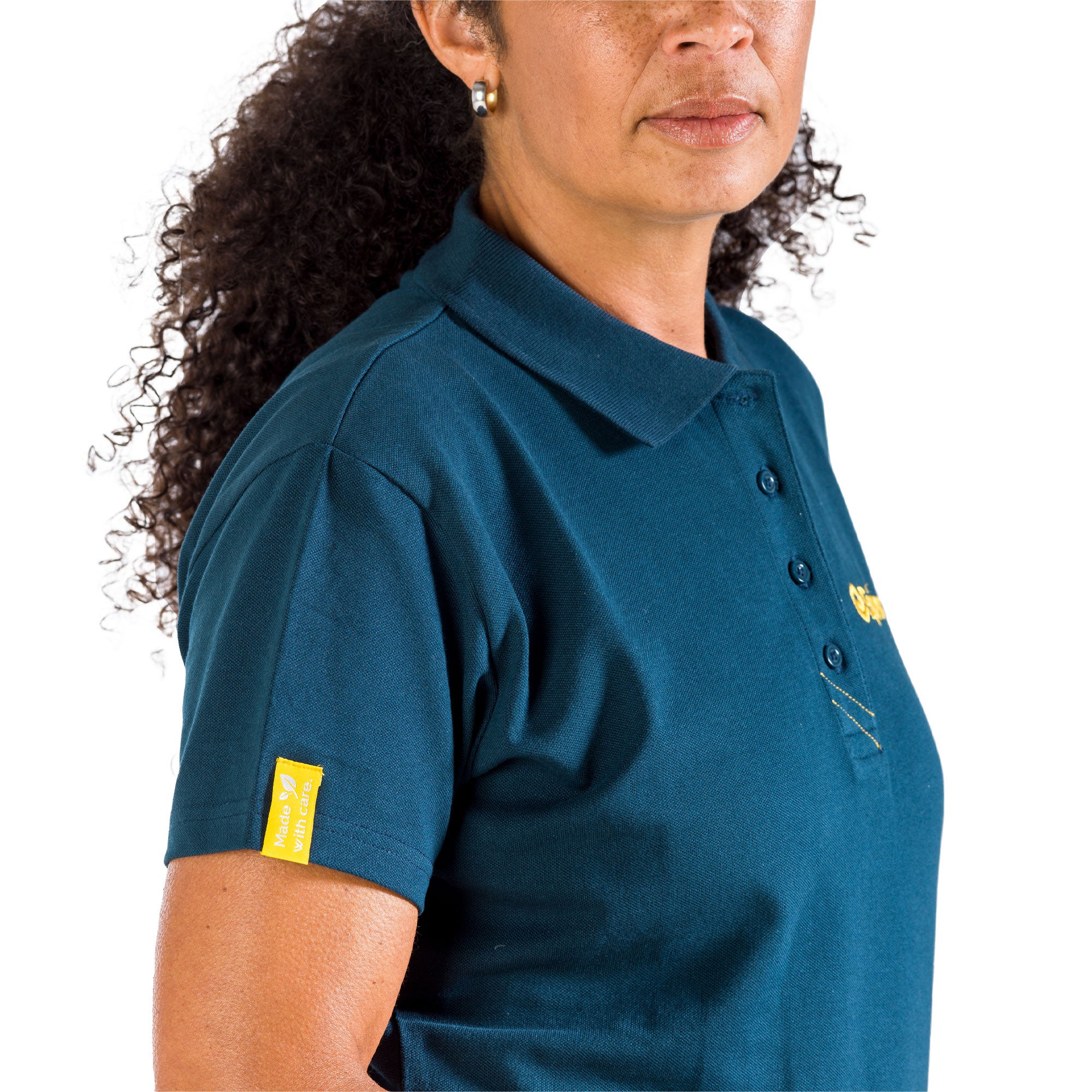 grey polo with yellow epiroc logo