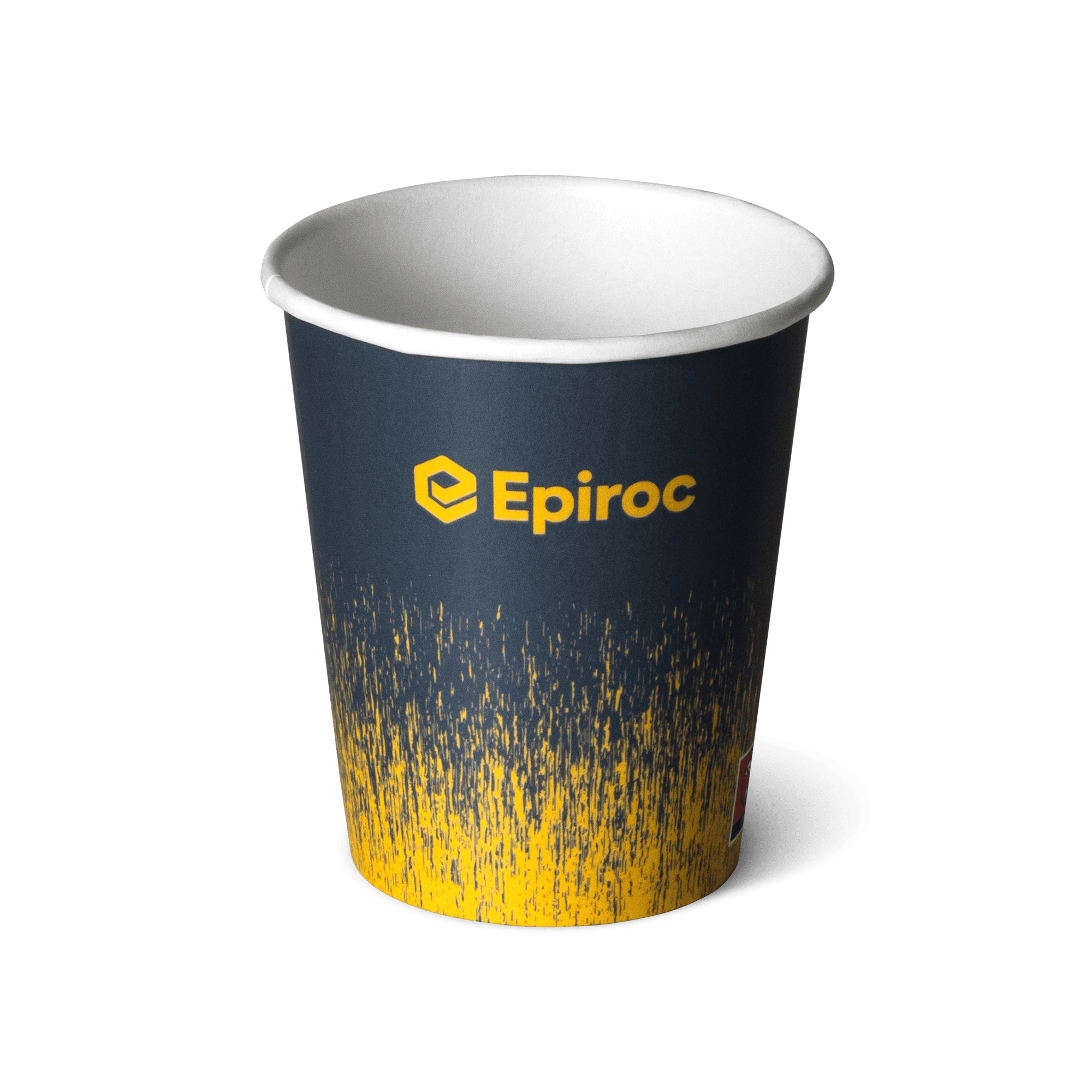 paper cup with epiroc logo