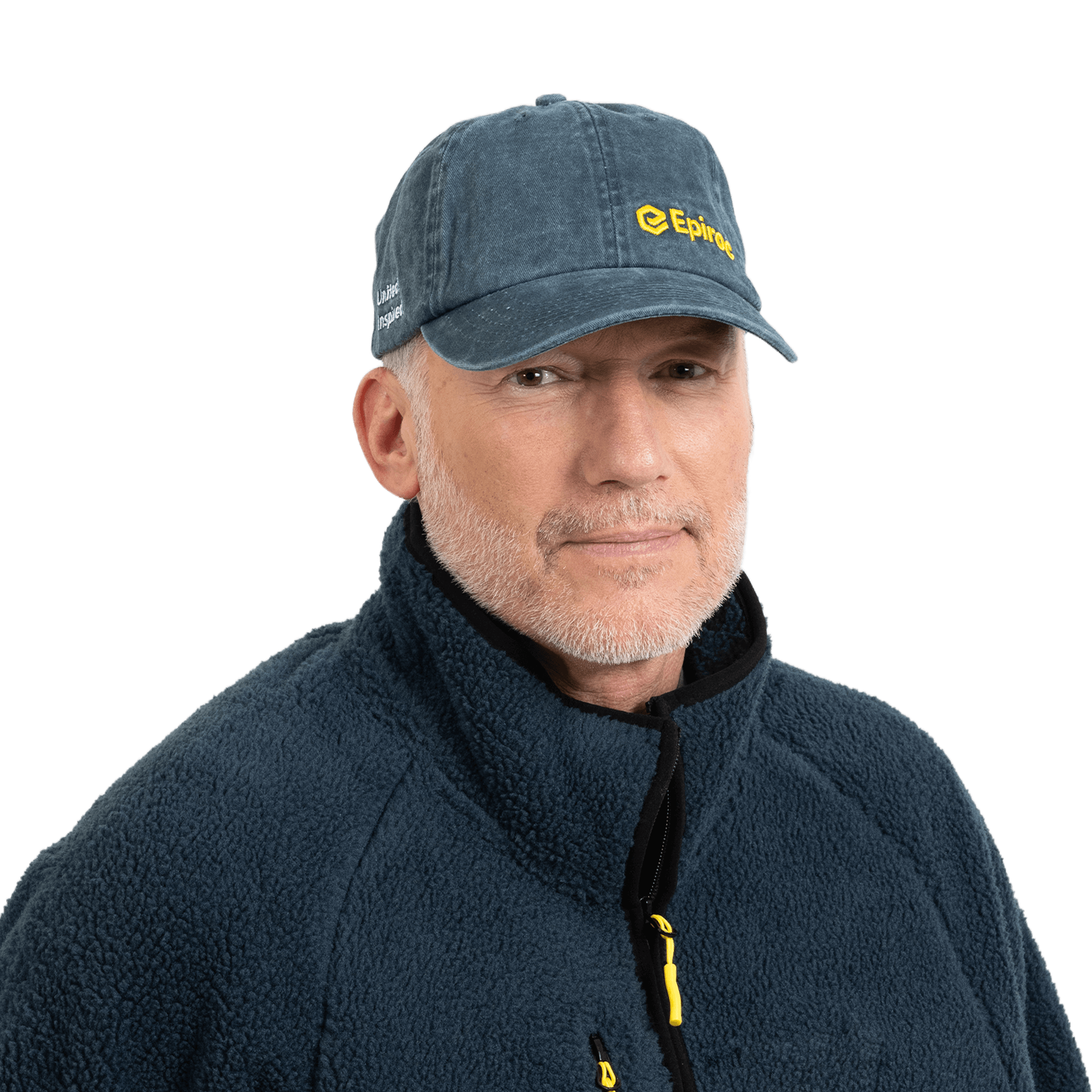 grey vintage cap with epiroc logo