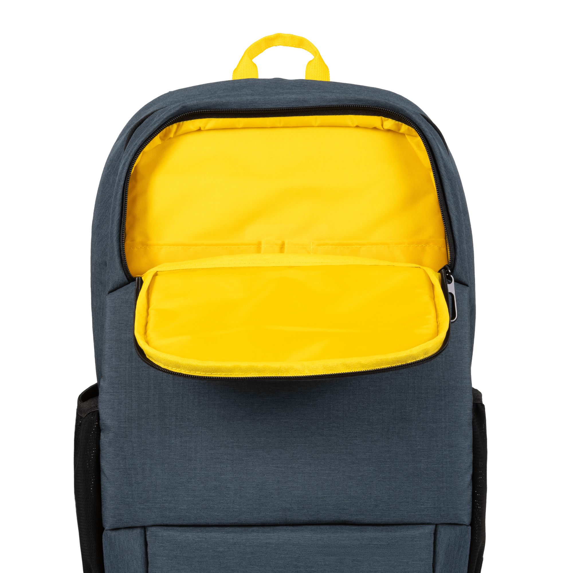 grey epiroc bagpack with yellow inside