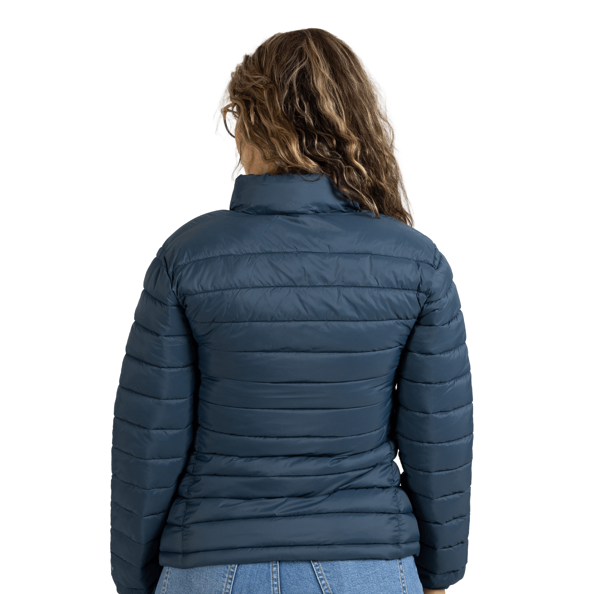 folded padded jacket in pocket