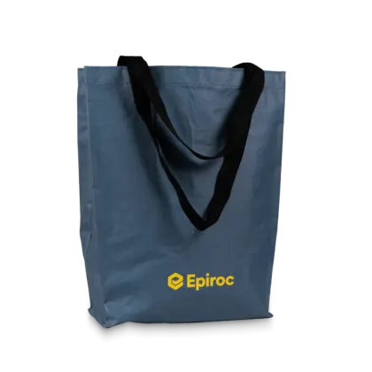 Grey and yellow totebag with epiroc logo