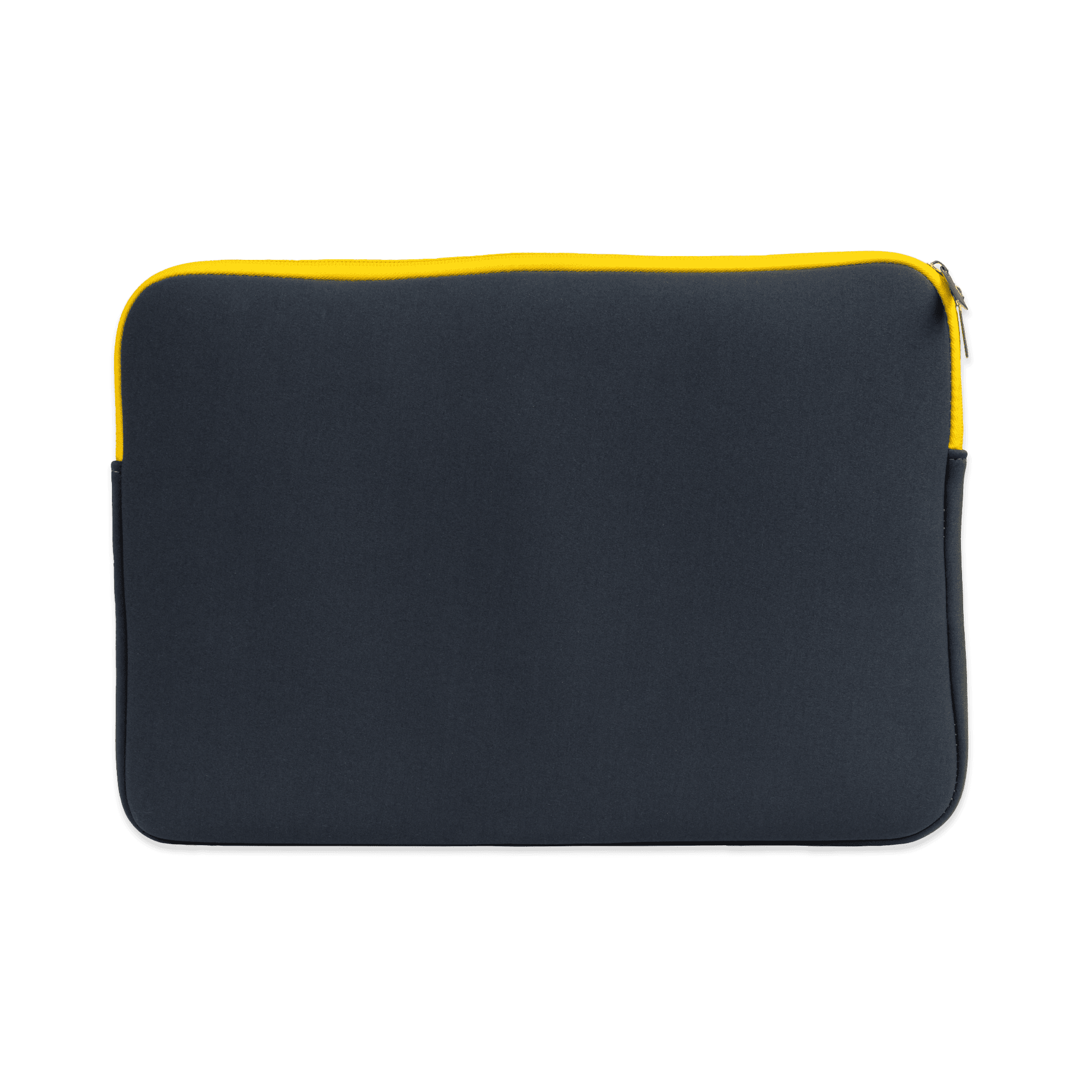 grey and yellow laptop bag backside