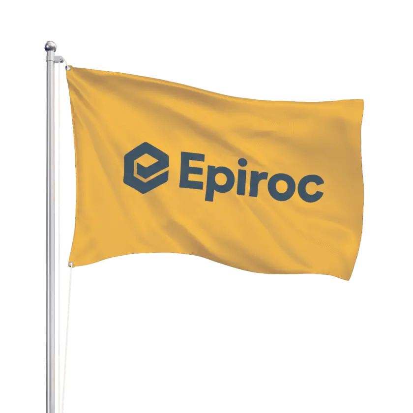 yellow epiroc flag