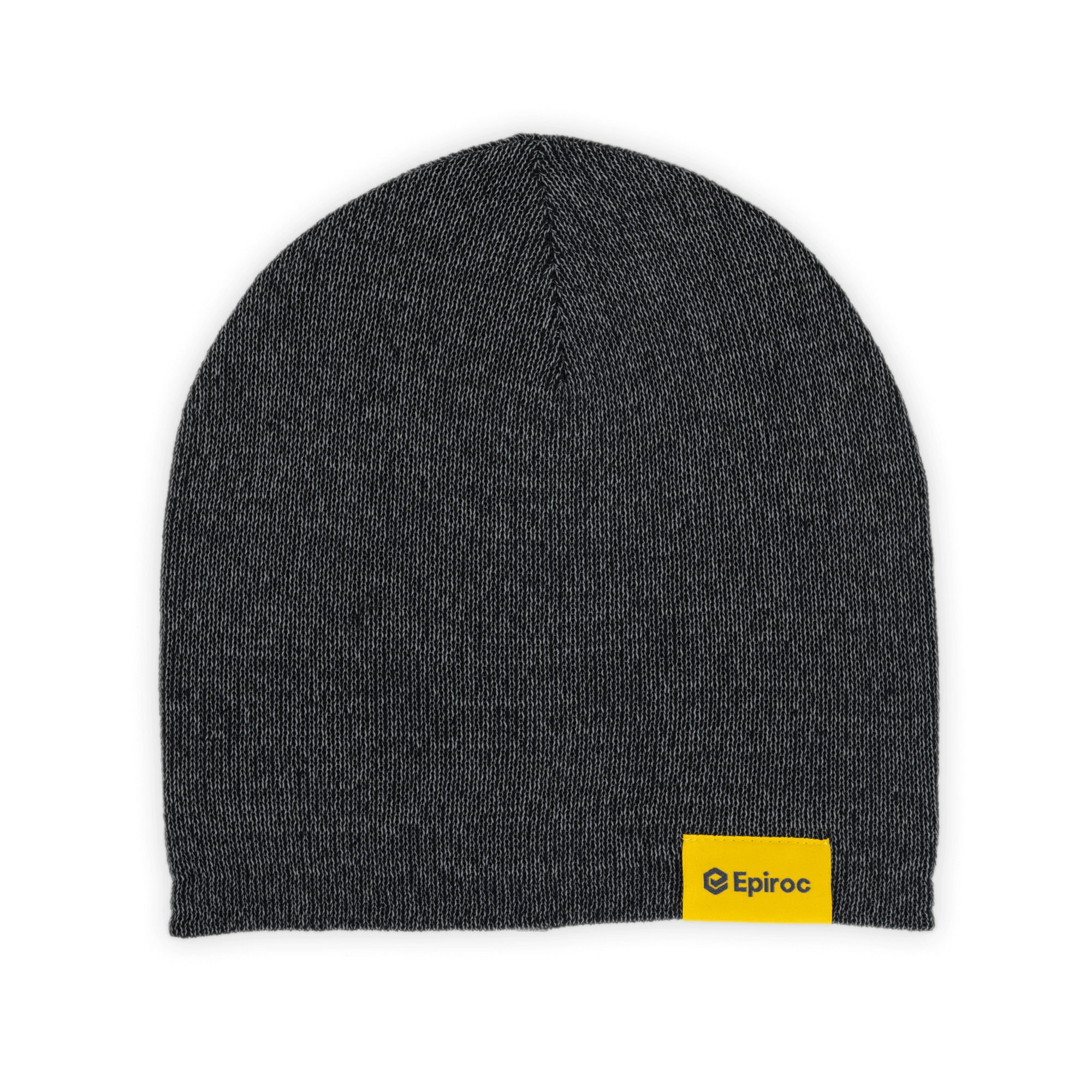 reflective beanie with yellow patch