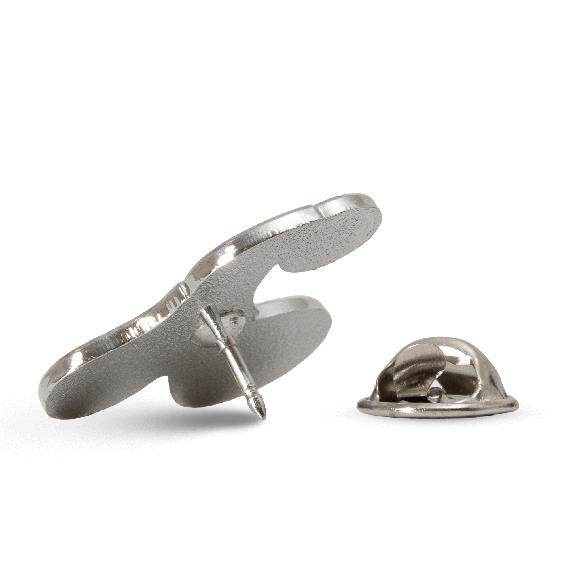 metal pin with water for all logo back