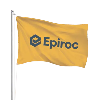yellow epiroc flag